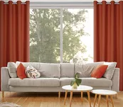 Zasłona na przelotkach 140x250 RITA jednokolorowa ceglana z miękkiej tkaniny - 8