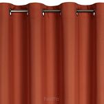 Zasłona na przelotkach 140x250 RITA jednokolorowa ceglana z miękkiej tkaniny - 4