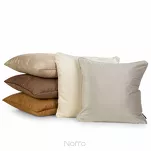 Poszewka welwetowa 45x45 SIBEL jednokolorowa Pierre Cardin miodowa zdobiona lamówką - 5