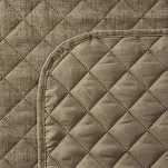 Narzuta jednokolorowa 220x240 LEN 1 ciemny beż pikowana imitująca len - 5