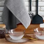Komplet ścierek kuchennych 2x50x70 SOFIA stalowe w pasy z bawełny - 4