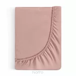 Prześcieradło z satyny bawełnianej z gumką NOVA 3 różowe 160x200 - 4