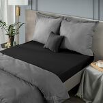 Prześcieradło z satyny bawełnianej z gumką NOVA 3 czarne 180x200 - 9