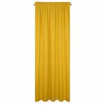 Zasłona na taśmie 135x270 LOGAN zaciemniająca musztardowa jednokolorowa z półmatowej tkaniny - 7