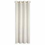 Zasłona na przelotkach ESSI kremowa w stylu eko o strukturze siatki z błyszczącą złotą nicią - 5