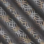 Zasłona na przelotkach 140x250 ARETA welwetowa stalowa ze srebrno złotym nadrukiem w stylu boho - 8