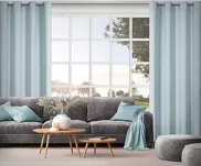 Zasłona na przelotkach 140x250 RITA jednokolorowa jasna mięta z miękkiej tkaniny - 7