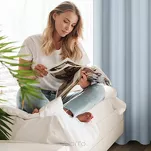 Zasłona na przelotkach 140x250 RITA jednokolorowa jasna mięta z miękkiej tkaniny - 8