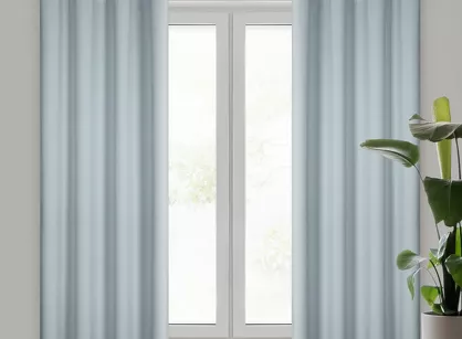 Zasłona na przelotkach 140x250 RITA jednokolorowa jasna mięta z miękkiej tkaniny