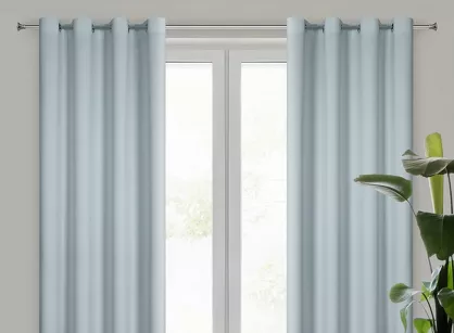 Zasłona na przelotkach 140x250 RITA jednokolorowa jasna mięta z miękkiej tkaniny