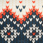 Pościel świąteczna 220x200 NORDIC beżowa granatowa wzór skandynawski z bawełny renforce - 2