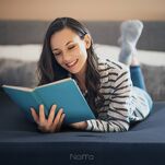 Prześcieradło z bawełny jersey z gumką niebieskie 140x200 Design 91 - 8