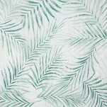 Pościel satynowa 140x200 RAYA 3 biała miętowa egzotyczne liście - 4