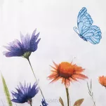 Pościel flanelowa 220x200 31512/1 biała w kolorowe kwiaty - 6