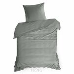 Pościel z makosatyny 140x200 ELEGANT 1C Eva Minge stalowa z ozdobną kantą i haftem - 5