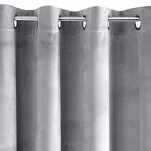 Zasłona na przelotkach 140x250 PIERRE welwetowa jasny srebrny jednokolorowa - 4