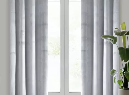 Zasłona na przelotkach 140x250 PIERRE welwetowa jasny srebrny jednokolorowa