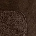 Koc jednokolorowy 170x210 TEDY ciemny brąz imitujący buklę - 4