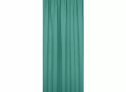 Zasłona na taśmie 135x270 LOGAN zaciemniająca turkusowa jednokolorowa z półmatowej tkaniny
