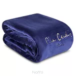 Koc akrylowy 220x240 CLARA 1 Pierre Cardin granatowy jednokolorowy z wyhaftowanym logo - 5