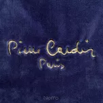 Koc akrylowy 220x240 CLARA 1 Pierre Cardin granatowy jednokolorowy z wyhaftowanym logo - 3