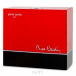 Koc akrylowy 220x240 CLARA 1 Pierre Cardin granatowy jednokolorowy z wyhaftowanym logo - 3