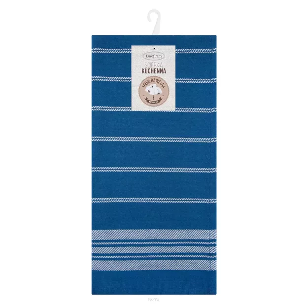 Komplet ścierek kuchennych 2x50x70 RUBI niebieskie w pasy z bawełny