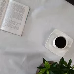 Serwetka 30x40 STELLA 2 biała zdobiona nabłyszczaną listwą 4 szt. - 8