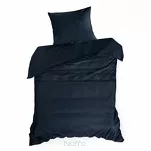Pościel z makosatyny 160x200 ELEGANT 1F Eva Minge ciemny granat z ozdobną kantą i haftem - 4