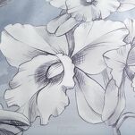 Pościel z makosatyny 220x200 PREMIUM 30 biała jasny niebieski kwiatowy wzór Premium - 4