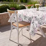 Obrus na taras 140x220 GARDEN 30 biały wodoodporny różowy wzór kwiatowy - 5