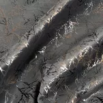 Zasłona na przelotkach 140x250 TORI welwetowa grafitowa z szampańskim wzorem gałązek - 3