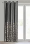 Zasłona na przelotkach 140x250 TORI welwetowa grafitowa z szampańskim wzorem gałązek - 5