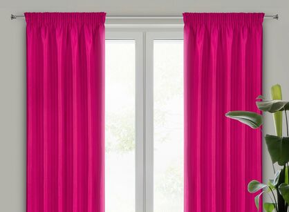 Zasłona na taśmie 140x270 RITA jednokolorowa amarantowa z miękkiej tkaniny