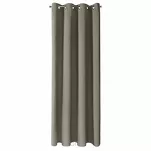 Zasłona gotowa na przelotkach 135x250 LOGAN zaciemniająca cappuccino jednokolorowa z półmatowej tkaniny - 6