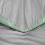 Pościel satynowa 160x200 NOVA 3 dwukolorowa gładka srebrna miętowa - 7