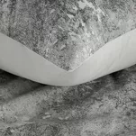 Pościel satynowa 160x200 SPRING 71 srebrna stalowa z wzorem marmurkowym z kolekcji Classic - 7