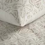 Pościel satynowa 220x200 SPRING 100 ciemny beż z ornamentem roślinnym z kolekcji Classic - 2