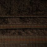 Ręcznik 70x140 POLA brązowy z kolorową bordiurą zakończoną stebnowaniem 500 g/m2 - 2