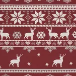 Pościel świąteczna 160x200 OSLO czerwono biała wzór skandynawski z bawełny renforce - 2