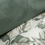 Pościel z mikrowłókna 220x200 DONNA biała zielona wzór kwiatowy Design 91 - 3