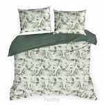 Pościel z mikrowłókna 220x200 DONNA biała zielona wzór kwiatowy Design 91 - 6