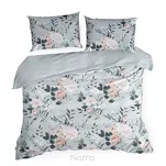 Pościel bawełniana 160x200 ROSITA szara stalowa z wzorem róż z kolekcji Classic - 4