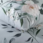 Pościel bawełniana 160x200 ROSITA szara stalowa z wzorem róż z kolekcji Classic - 5