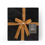 Obrus welwetowy 145x220 VELVET czarny wykończony mankietem - 2