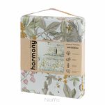 Pościel bawełniana 160x200 VENUS biała z oliwkowym wzorem roślinnym z kolekcji Harmony Home - 7