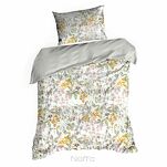 Pościel bawełniana 160x200 VENUS biała z oliwkowym wzorem roślinnym z kolekcji Harmony Home - 5