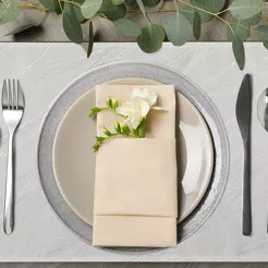 Serwetka błyszcząca 30x40 SUZANA biała ze srebrną nicią 4 szt.