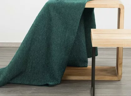 Koc bawełniany 180x220 AMBER turkusowy o strukturze wafla Design 91