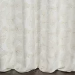 Zasłona na przelotkach 140x250 MARIGOLD zaciemniająca biała ze złotym nadrukiem liści lilii wodnej - 8